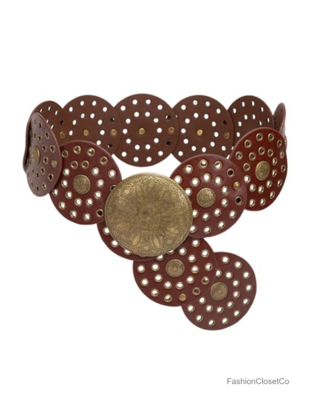 Western PU Leather Belt Vintage Floral Embossed Silver Buckle for Jeans